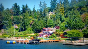 Waterfront homes on Lake Washington